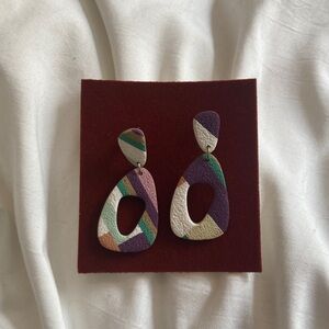 Colorful Geometric Drop Earrings